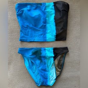 Gottex Cerulean blue, turquoise & chocolate ombré bikini. Stunning.✨ NWOT